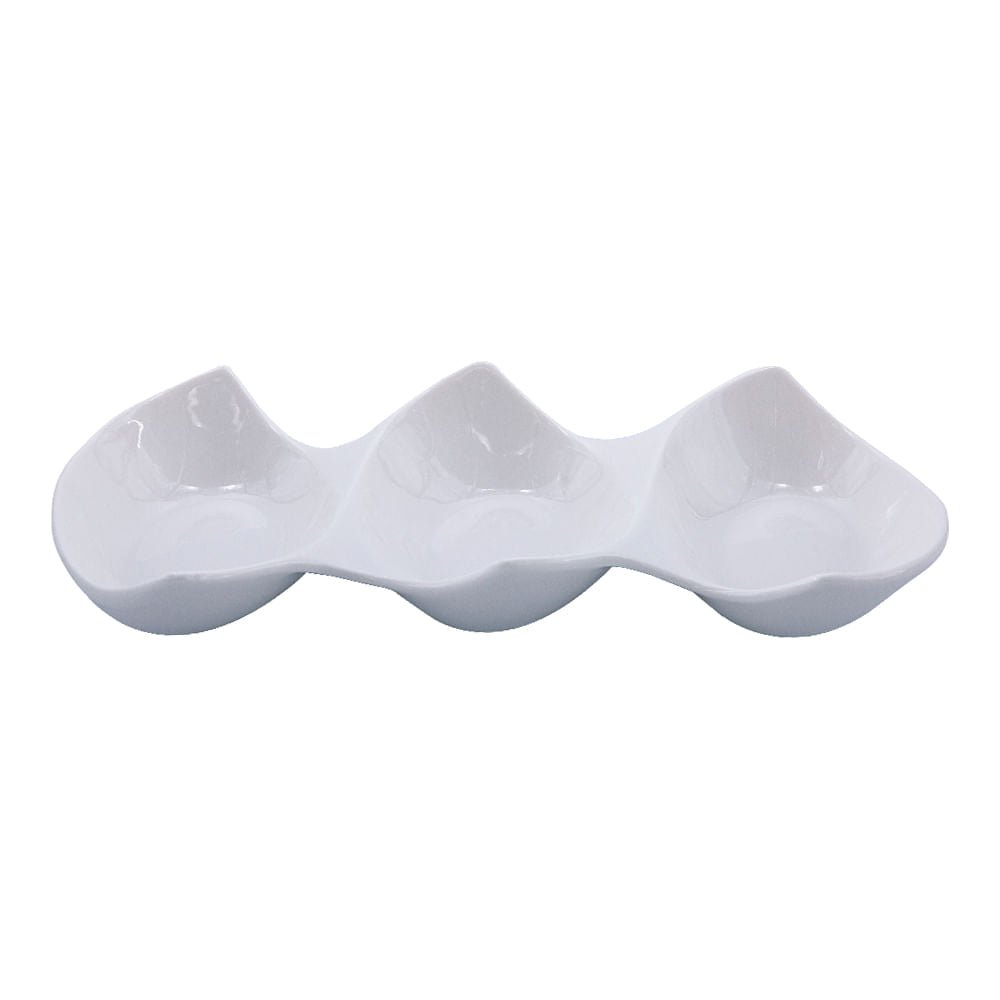 Bandeja De Porcelana Para Dips Home Elegance 3 Divisiones