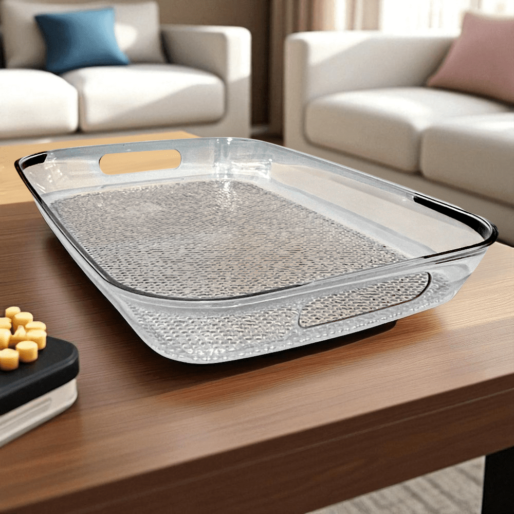 Bandeja de Servir Acrílica BeeHome Rectangular / 30cm x 44cm - Beehome - Titan.com.pa - 8697404118442