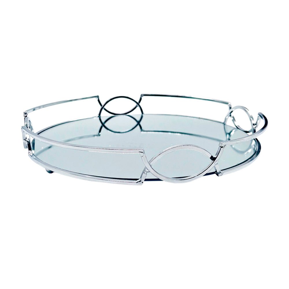 Bandeja Decorativa Con Espejo/Plata - Home Deco Factory - Titan.com.pa - 3664944423096