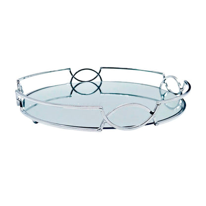 Bandeja Decorativa Con Espejo/Plata - Home Deco Factory - Titan.com.pa - 3664944423096