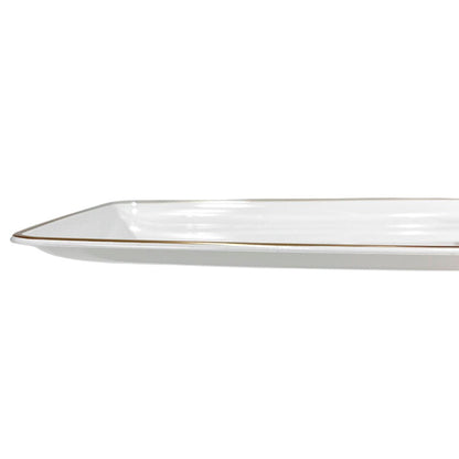 Bandeja Rectangular Para Servir Lillian / 11" x 8" / 3 Piezas / Blanca - Gold - Lillian - Titan.com.pa - 763615639408