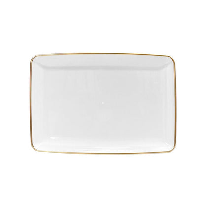 Bandeja Rectangular Para Servir Lillian / 11" x 8" / 3 Piezas / Blanca - Gold - Lillian - Titan.com.pa - 763615639408