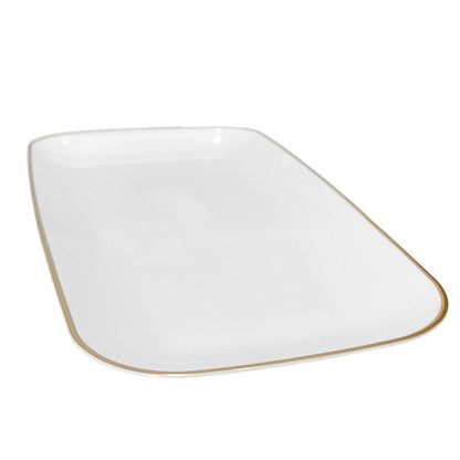 Bandeja Rectangular Para Servir Lillian / 18" x 11.2" / 2 Piezas / Blanca - Gold - Lillian - Titan.com.pa - 763615639422