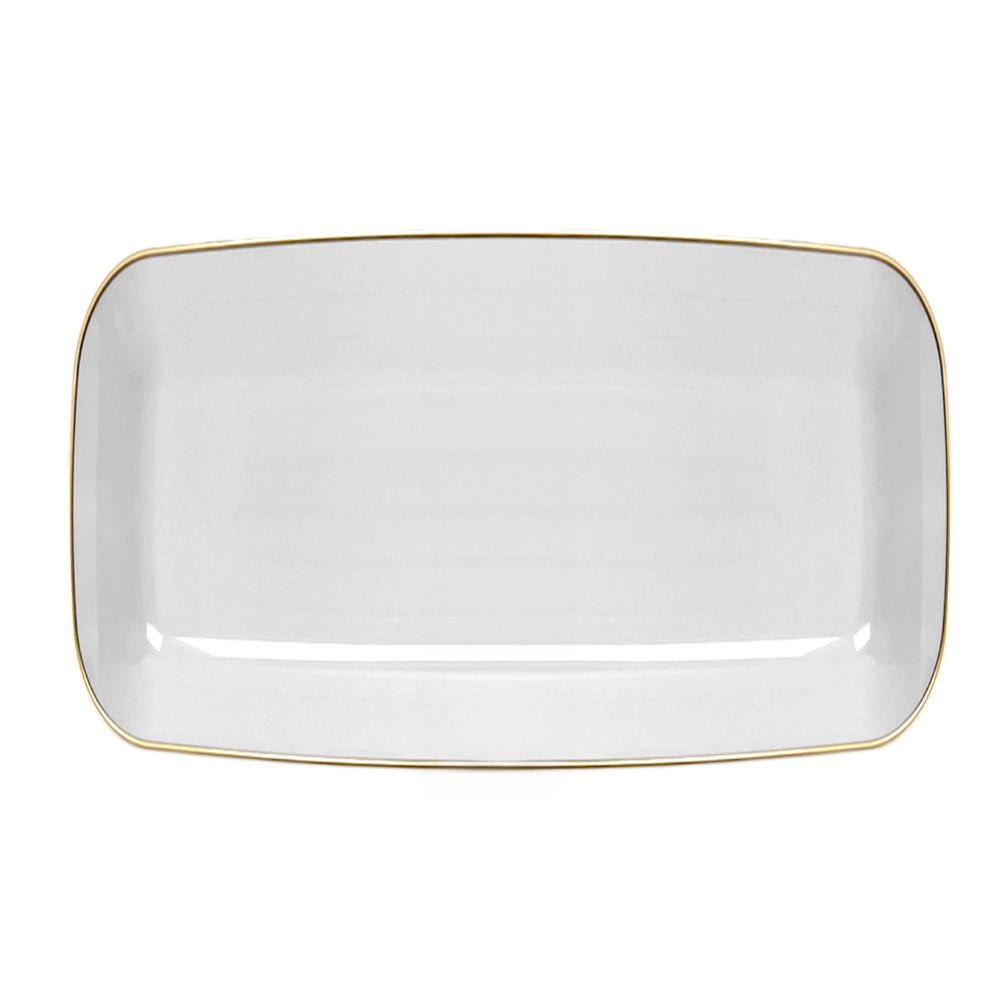 Bandeja Rectangular Para Servir Lillian / 18" x 11.2" / 2 Piezas / Blanca - Gold - Lillian - Titan.com.pa - 763615639422
