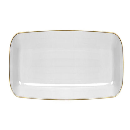 Bandeja Rectangular Para Servir Lillian / 18" x 11.2" / 2 Piezas / Blanca - Gold - Lillian - Titan.com.pa - 763615639422