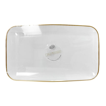 Bandeja Rectangular Para Servir Lillian / 18" x 11.2" / 2 Piezas / Blanca - Gold - Lillian - Titan.com.pa - 763615639422