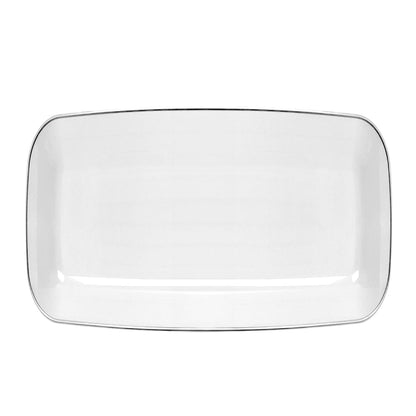 Bandeja Rectangular Para Servir Lillian / 18" x 11.2" / 2 Piezas / Blanca - Silver - Lillian - Titan.com.pa - 763615639323