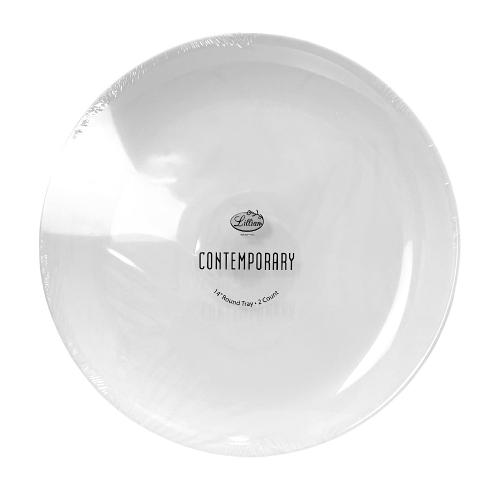 Bandeja Redonda Para Servir 14" Lillian / Blanco - Lillian - Titan.com.pa - 763615639248