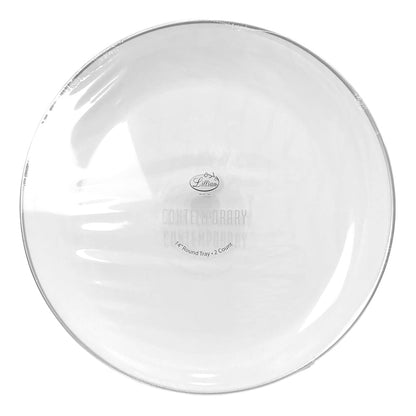 Bandeja Redonda Para Servir Lillian / 14" / 2 Piezas / Blanca - Silver - Lillian - Titan.com.pa - 763615639347