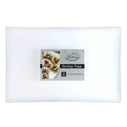 Bandejas Desechables Lillian de Plástico Rectangular 2 Piezas
