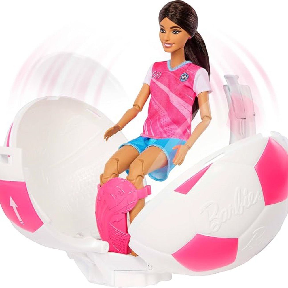 Barbie Career Burst Soccer con balón y accesorios
