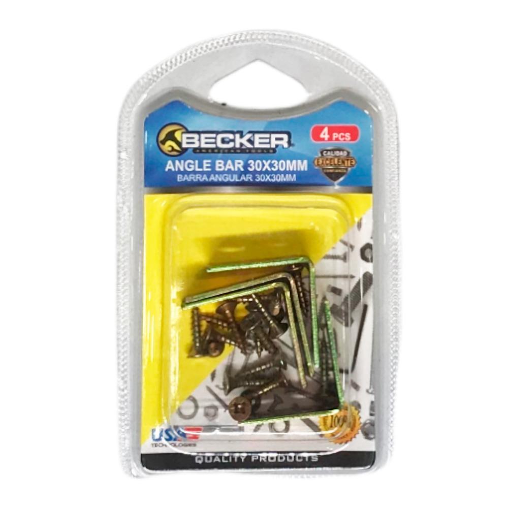 Barra Angular Becker 30 mm x 30 mm 4 Piezas