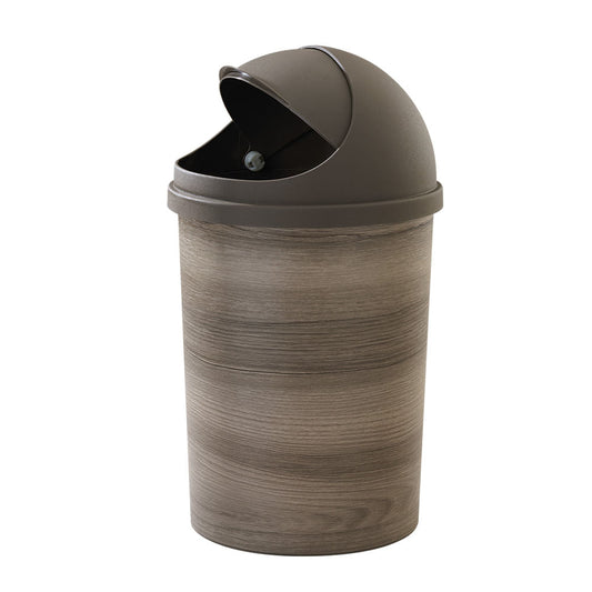 Basurero Rimax Apariencia Madera Con Tapa Móvil 5 L