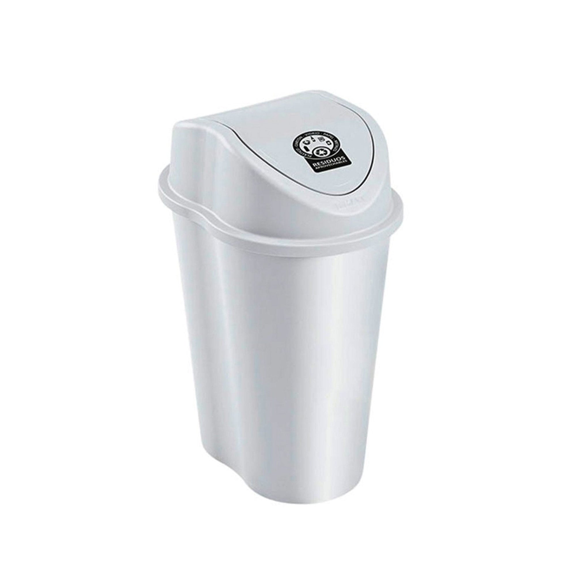 Basurero Rimax Para Residuos Aprovechable 10 L Blanco
