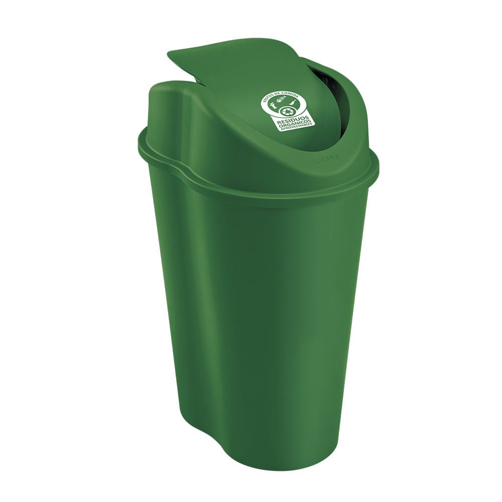 Basurero Rimax Para Residuos Orgánico Aprovechable 50 L Verde