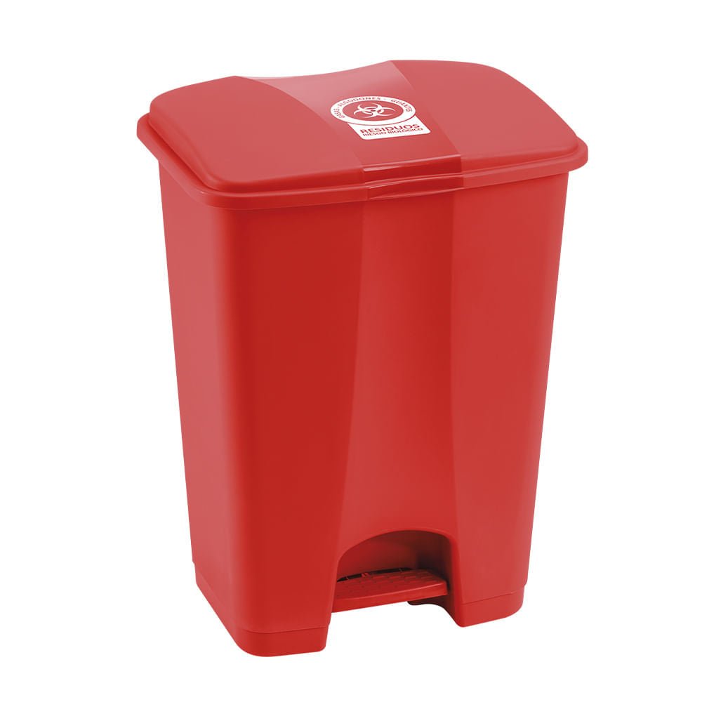 Basurero Rimax Para Residuos Riesgo Biológico 60 L Rojo