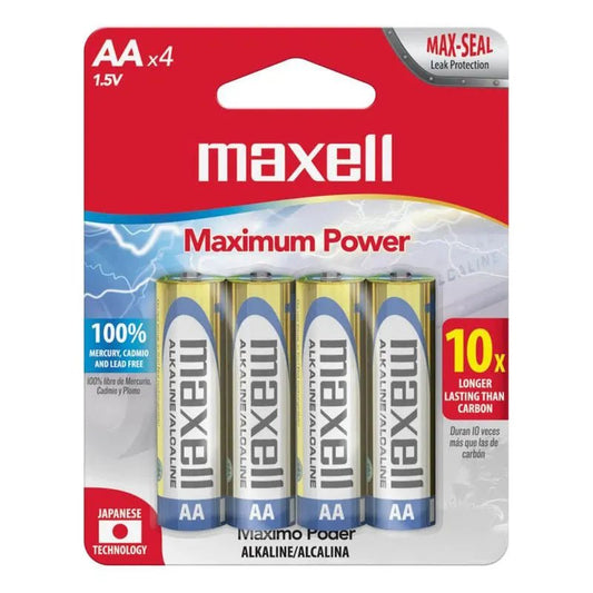 Bateria Alcalina Maxell AA 4 Piezas - Maxell - Titan.com.pa - 25215723445