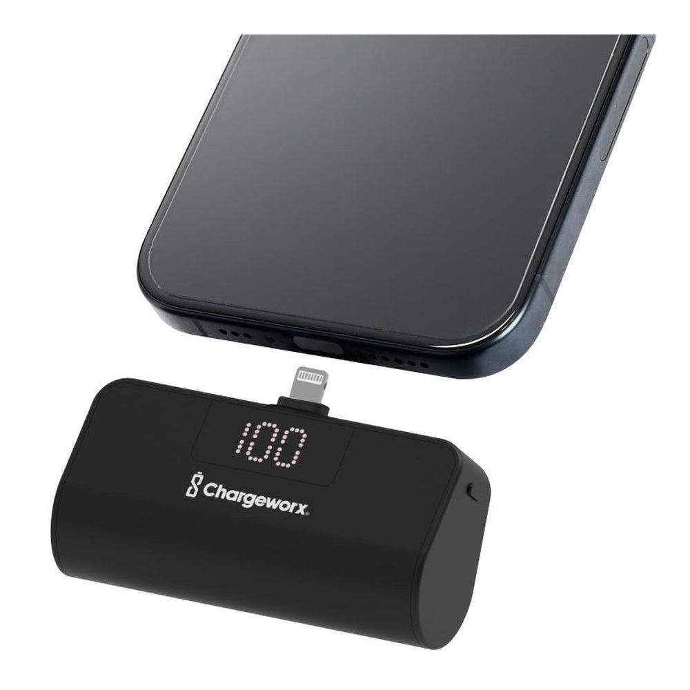 Batería Portátil Chargeworx 5000 mAh Mini Negro con Conector Lightning - CHARGEWORX - 11149360