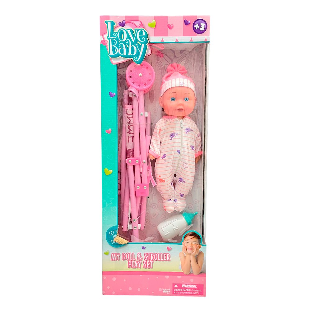 Bebé 35cm con Coche / Love Baby - Love Baby - Titan.com.pa - 2150301733805