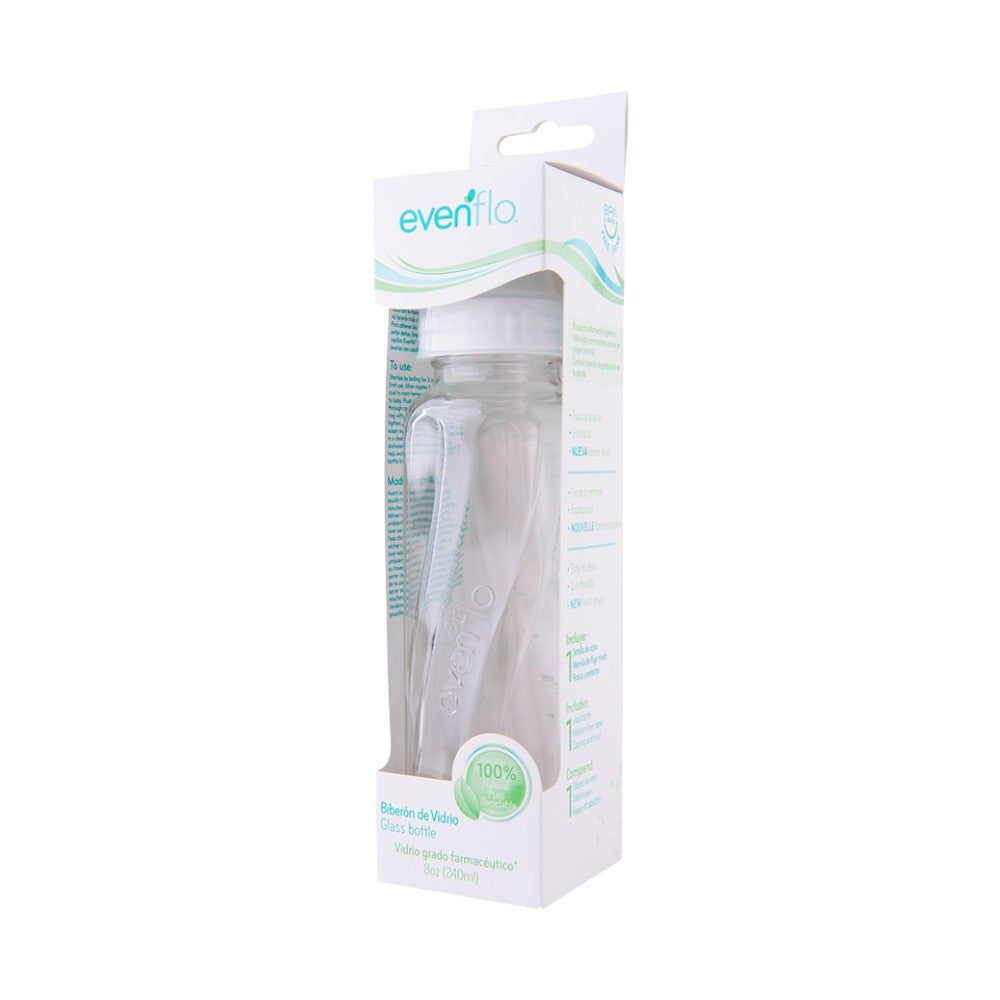 Mamadera de Vidrio Evenflo Classic 8 Onzas / Libre de BPA