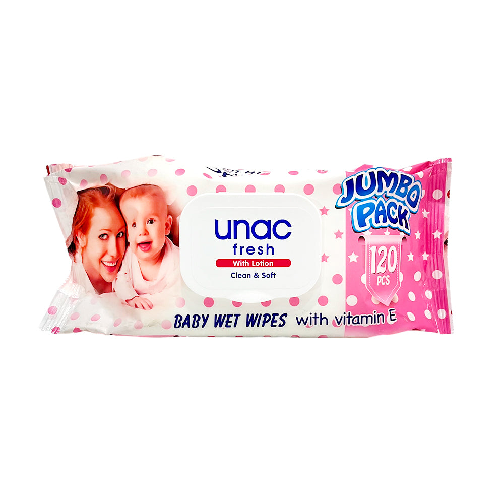 Toallas Húmedas de Bebe Unac Fresh / 120Pza