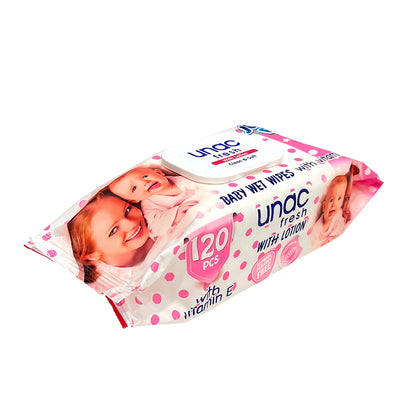 Toallas Húmedas de Bebe Unac Fresh / 120Pza