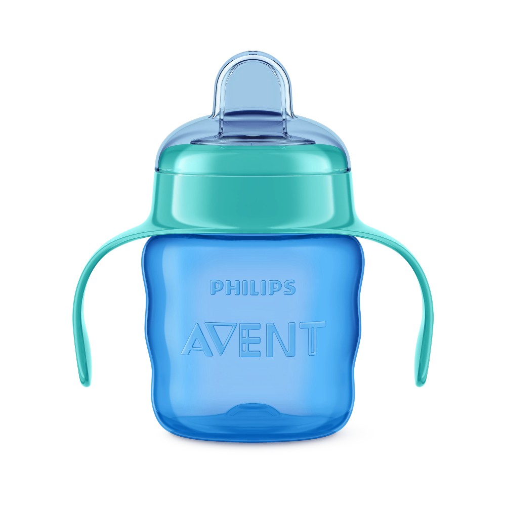 Vaso Con Boquilla Avent / Celeste / Con Asas / 200ml