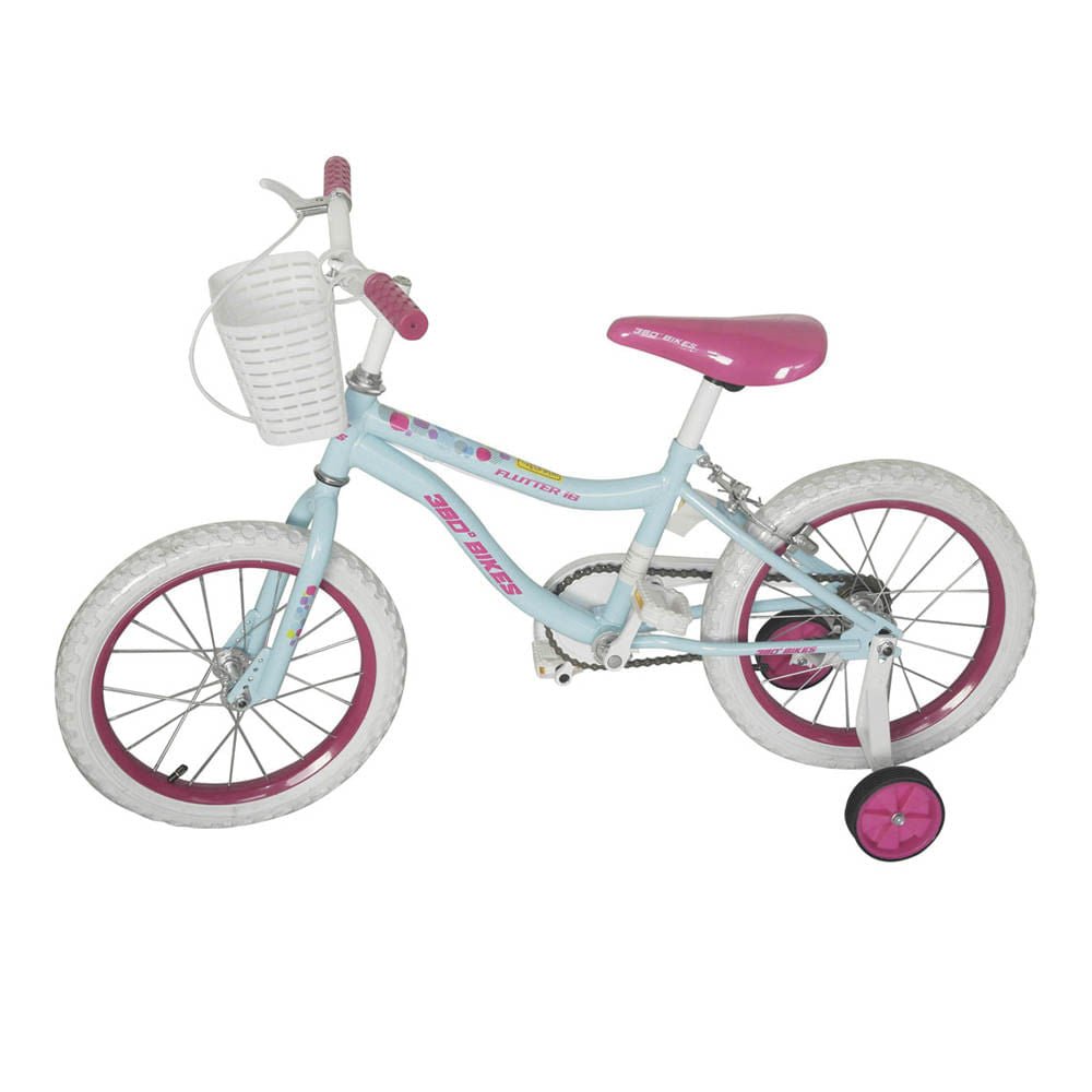 Bicicleta 16" BMX Rosa Con Cesta