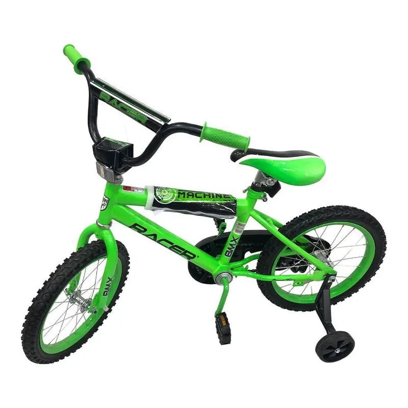 Bicicleta 16" Deluxe Verde/Negro Neon - Racer - Titan.com.pa - 7453008173499