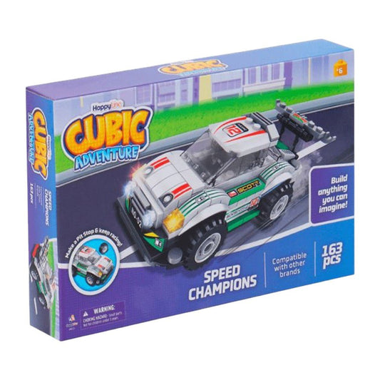 Bloques de Construcción Carro de Carrera 163 Piezas | Cubic Adventure