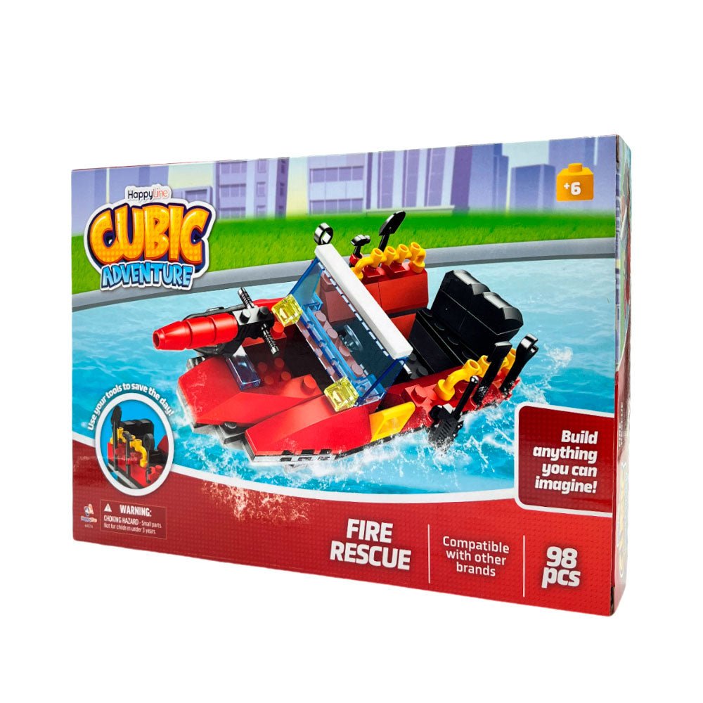 Bloques De Lancha De Bombero 98 Piezas - Cubic Adventure - Titan.com.pa - 2100000467280