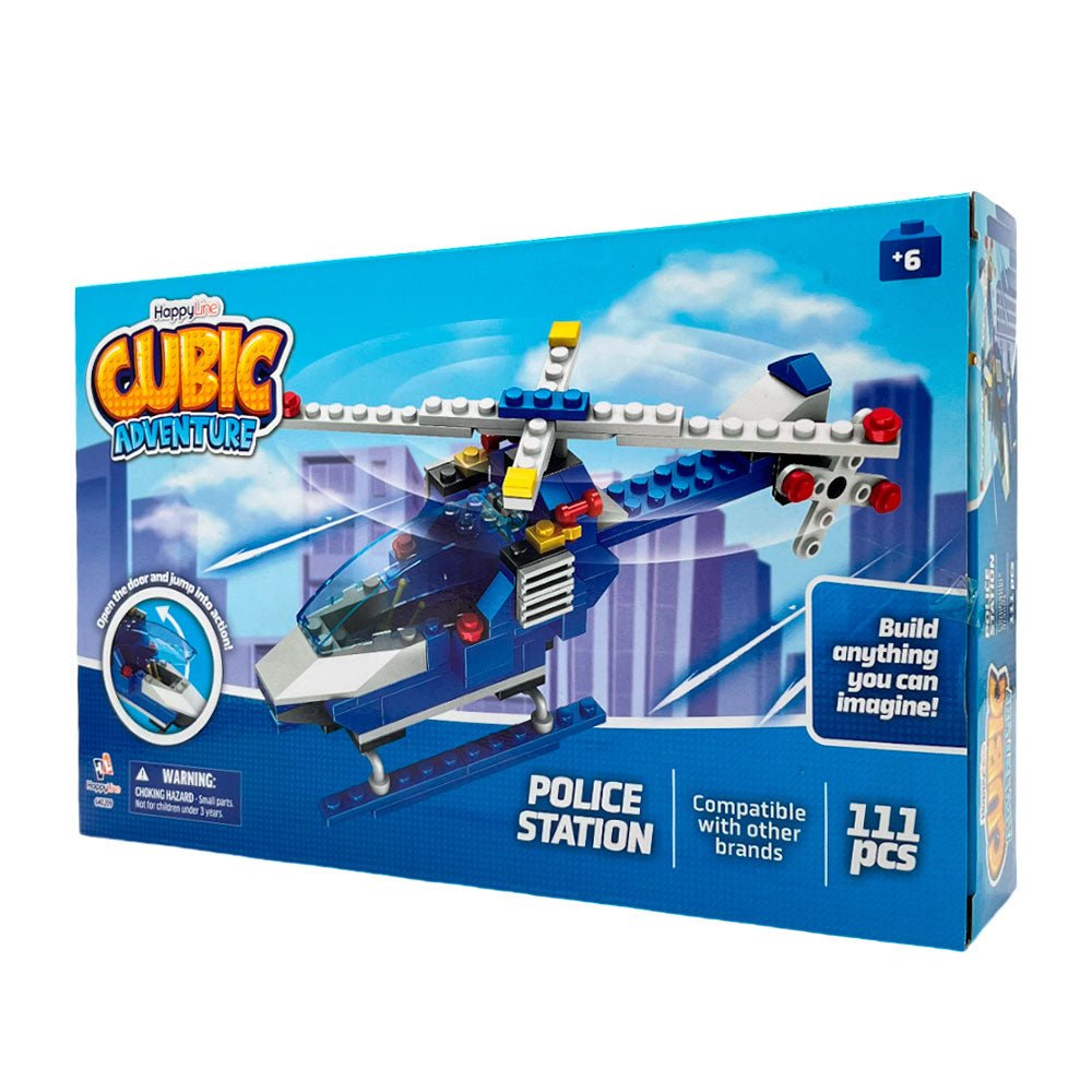 Bloques Helicóptero Policía De 111 Piezas - Cubic Adventure - Titan.com.pa - 2100000541522