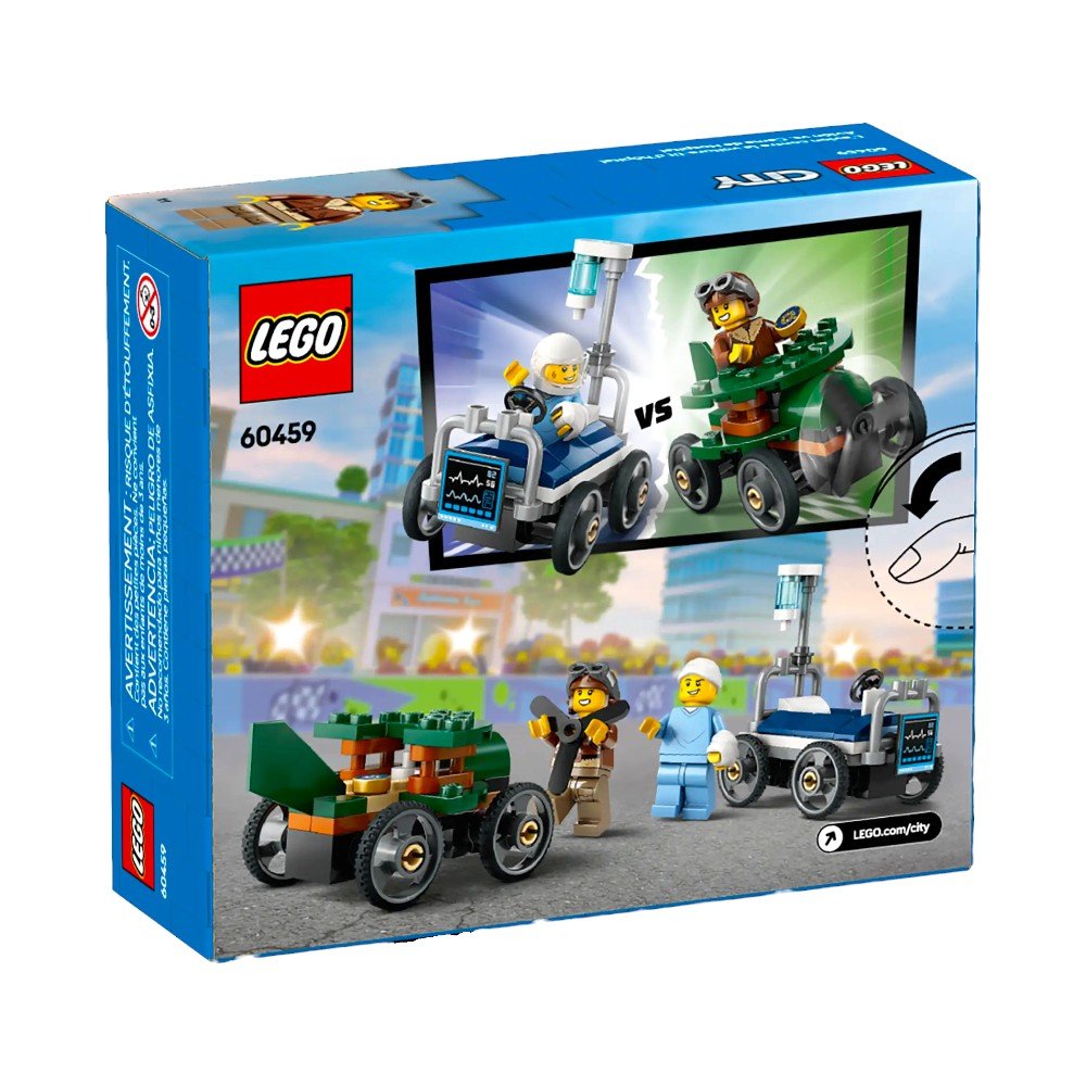 Bloques LEGO Pack de Autos de Carreras: Avión vs. Cama de Hospital - Lego - Titan.com.pa - 673419403436