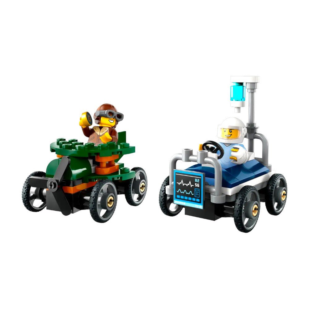 Bloques LEGO Pack de Autos de Carreras: Avión vs. Cama de Hospital - Lego - Titan.com.pa - 673419403436