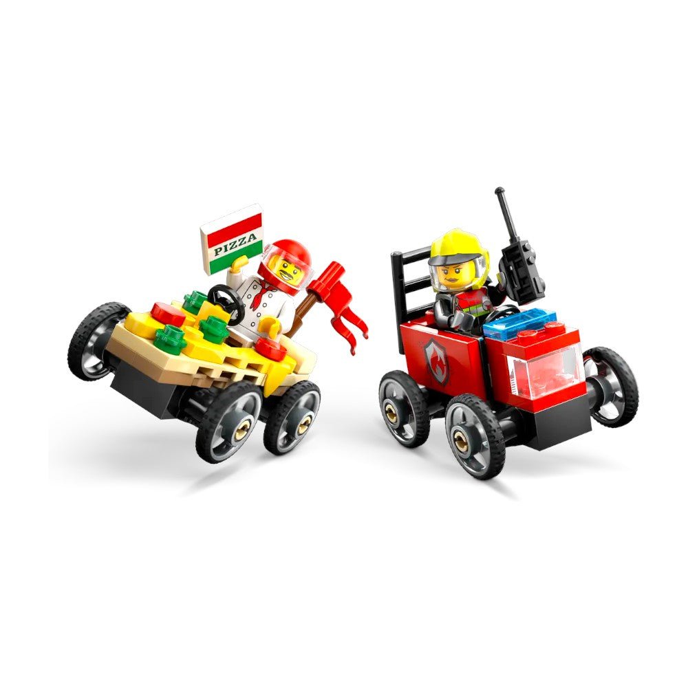 Bloques LEGO Pack de Autos de Carreras: Pizza vs. Camión de Bomberos - Lego - Titan.com.pa - 673419403597