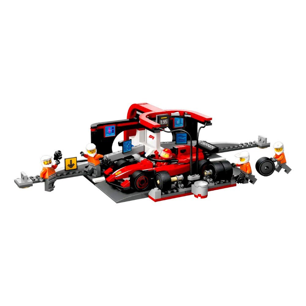 Bloques LEGO® Parada en Pits de F1® y Equipo de Mecánicos con Auto Ferrari - Lego - Titan.com.pa - 673419403467