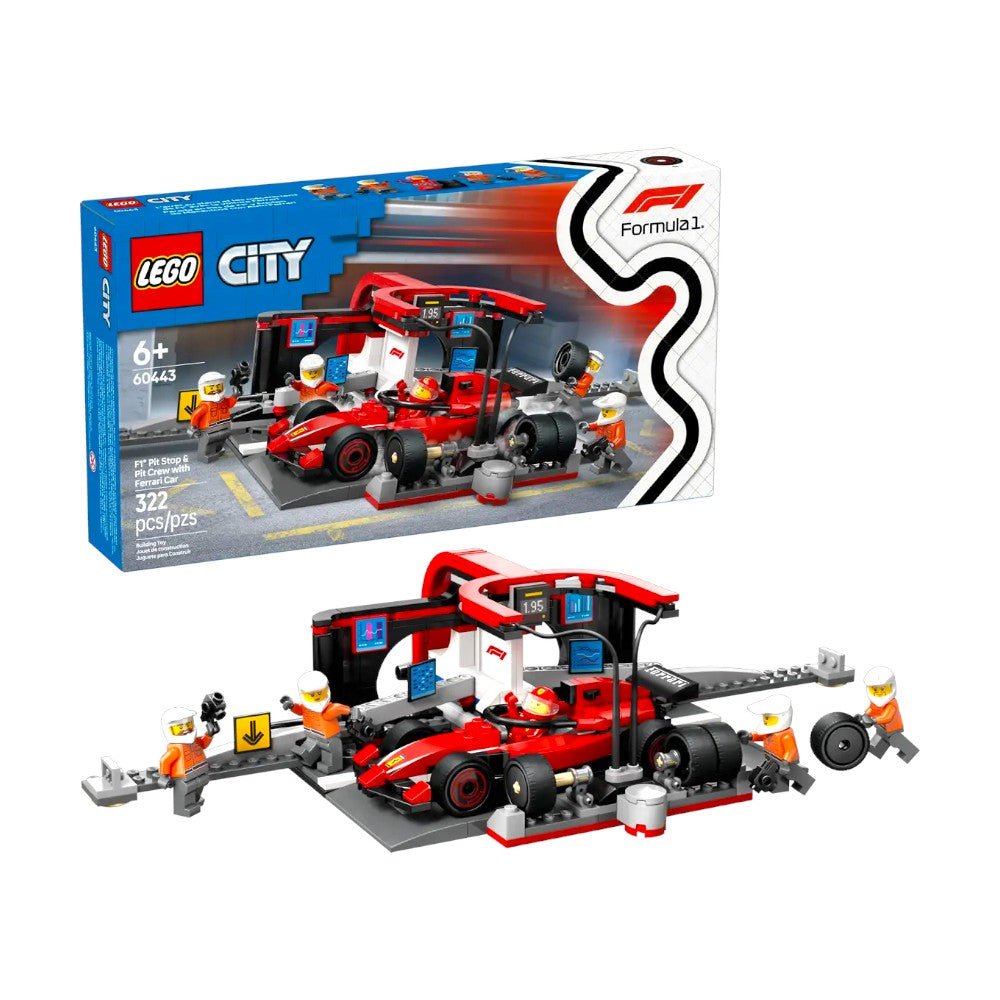 Bloques LEGO® Parada en Pits de F1® y Equipo de Mecánicos con Auto Ferrari - Lego - Titan.com.pa - 673419403467