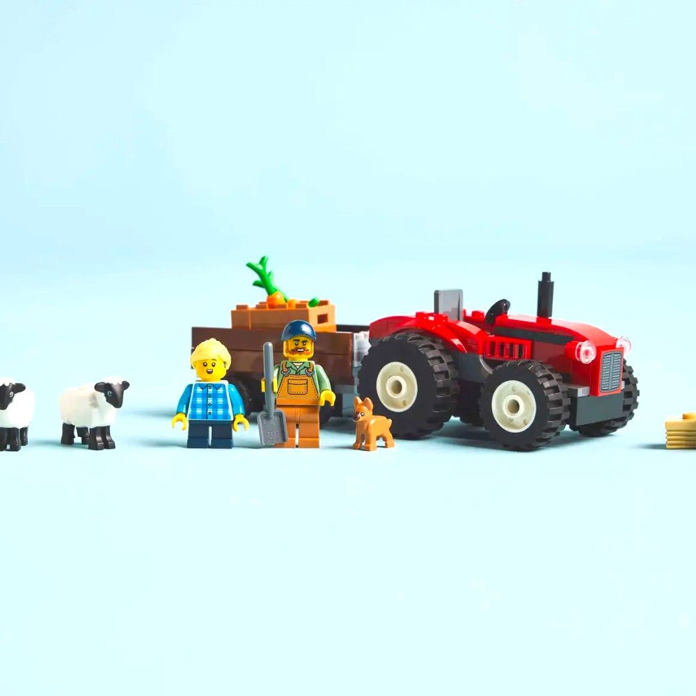 Bloques LEGO Tractor Rojo Remolque Y Ovejas - Lego - Titan.com.pa - 673419403658