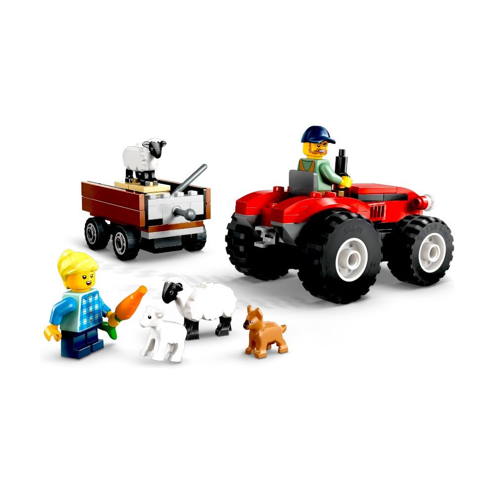 Bloques LEGO Tractor Rojo Remolque Y Ovejas - Lego - Titan.com.pa - 673419403658
