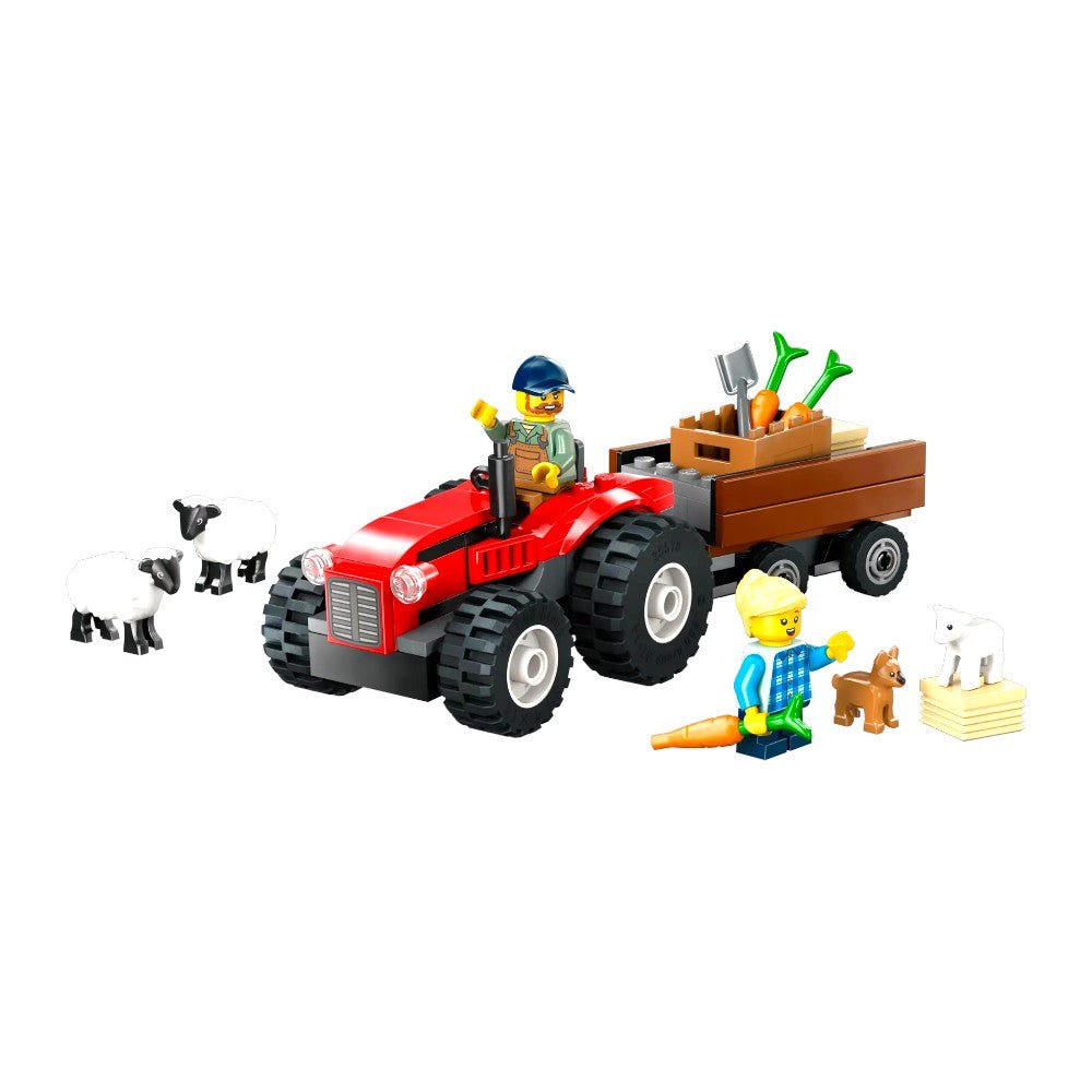 Bloques LEGO Tractor Rojo Remolque Y Ovejas - Lego - Titan.com.pa - 673419403658