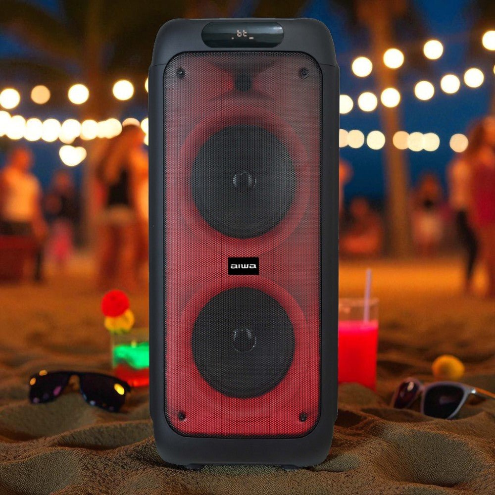 Bocina Aiwa con Luces LED | 100W | Negra | AWPOH2D - Aiwa - Titan.com.pa - 7453041023607