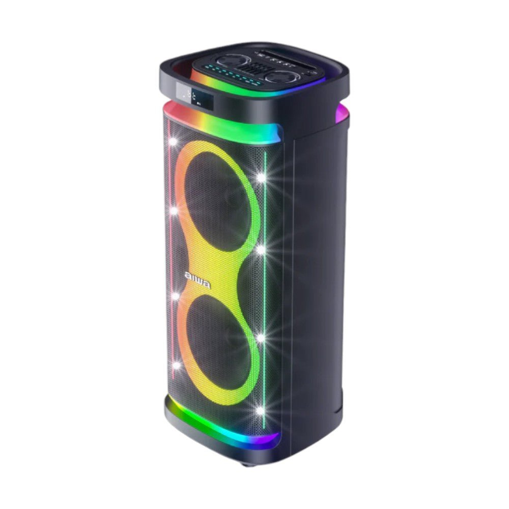 Bocina Aiwa Doble 2x10" / 1000W PMPO / Luces LED Multicolor - AWPOH6D - Aiwa - Titan.com.pa - 7452105800635