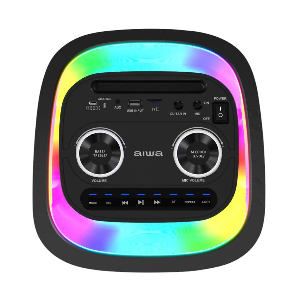 Bocina Aiwa Doble 2x6.5" /600W PMPO/TWS/FM/BT/USB - AWPOH4D - Aiwa - Titan.com.pa - 7452105800628