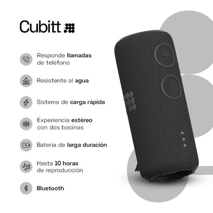 Bocina Portátil Cubitt Power Plus / Obsidian Black / 30 W / IPX7 - Cubitt - Titan.com.pa - 850044396559