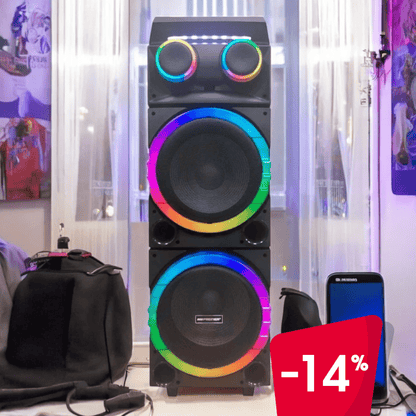 Bocina Portátil Premier 2x12” / 65,000W PMPO / Bluetooth / Micrófono - Premier - Titan.com.pa - 7453064746330