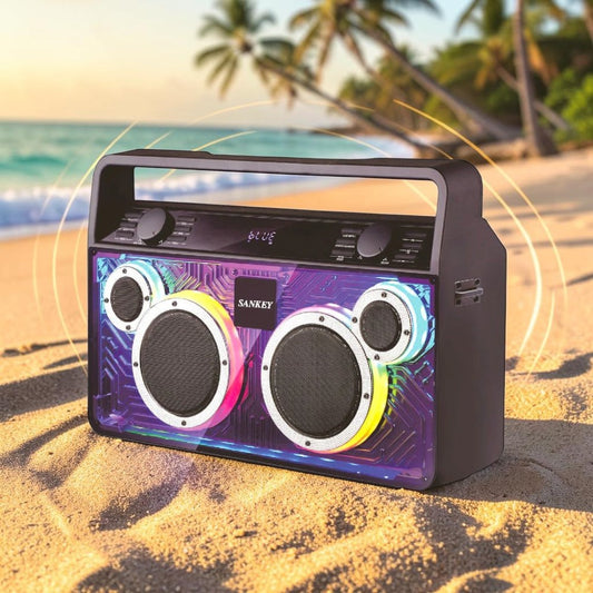 Bocina Portátil Sankey / 20W / Bluetooth / TF / LED
