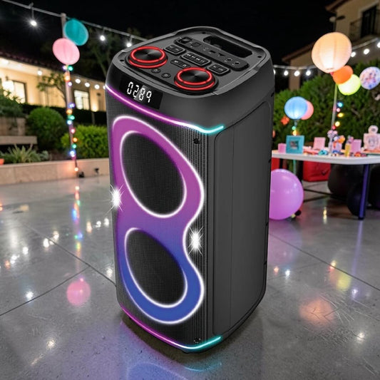 Bocina Portátil Sankey PA-8DCN46L 8” / Bluetooth / Luces LED / Karaoke / TWS / Micrófono Incluido