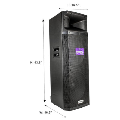 Bocina Premier 15"x2 / FM / Bluetooth / Usb / 60,000W PMPO - Premier - Titan.com.pa - 7453064735266