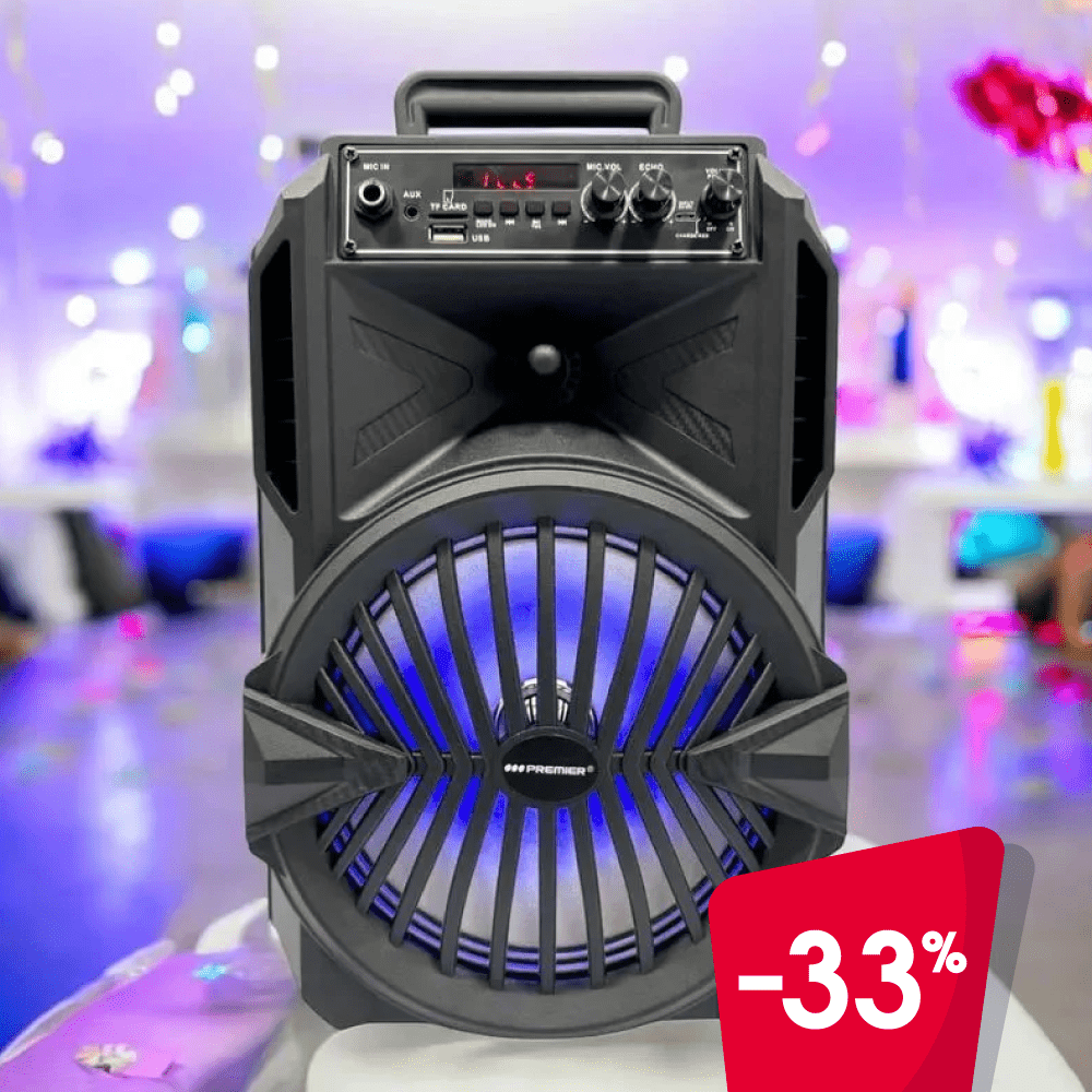 Bocina Recargable Premier 8" / Fm/Mic / 24000w - Premier - Titan.com.pa - 7453064745579