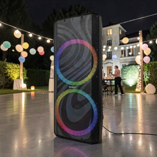 Bocina Sankey 15"x2 / TWS / Bluetooth / LED / 200W